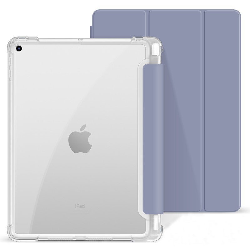 Suitable For Ipad6 9.7 "High Permeability Tri-Fold Acrylic Flat Protective Case Pen Slot Magnetic Apple 6Th Generation - Image 1